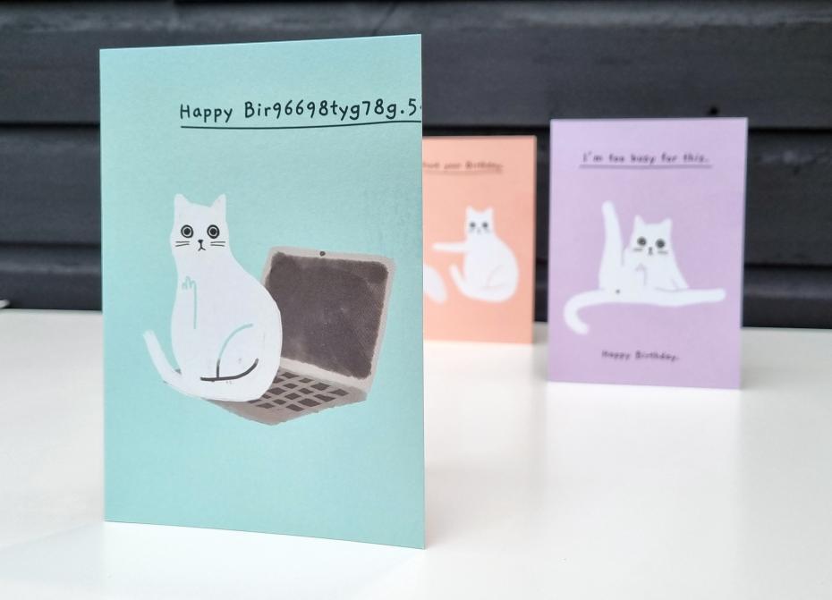 Ken the Cat selection of cards
